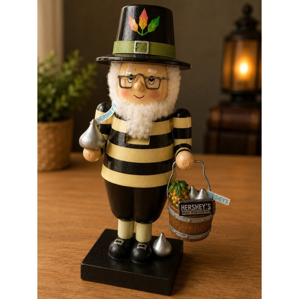Hershey's Thanksgiving Pilgrim Nutcracker Figurine. Designed by Kurt S. Adler